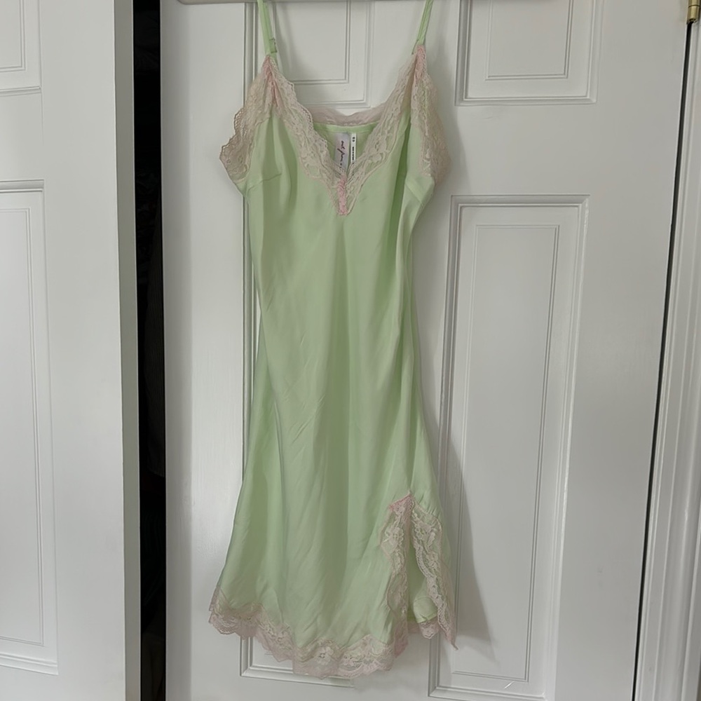 Urban Outfitters Lace Trim Dress - Mint Green